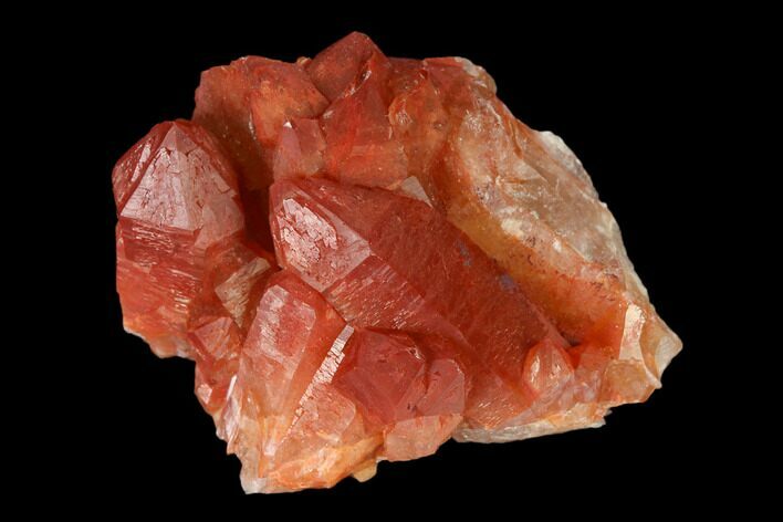 Natural, Red Quartz Crystal Cluster - Morocco #135669